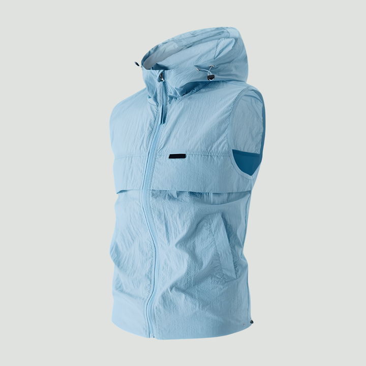 Lightweight Hooded Sleeveless Fishing Vest – Summer Outdoor Layer