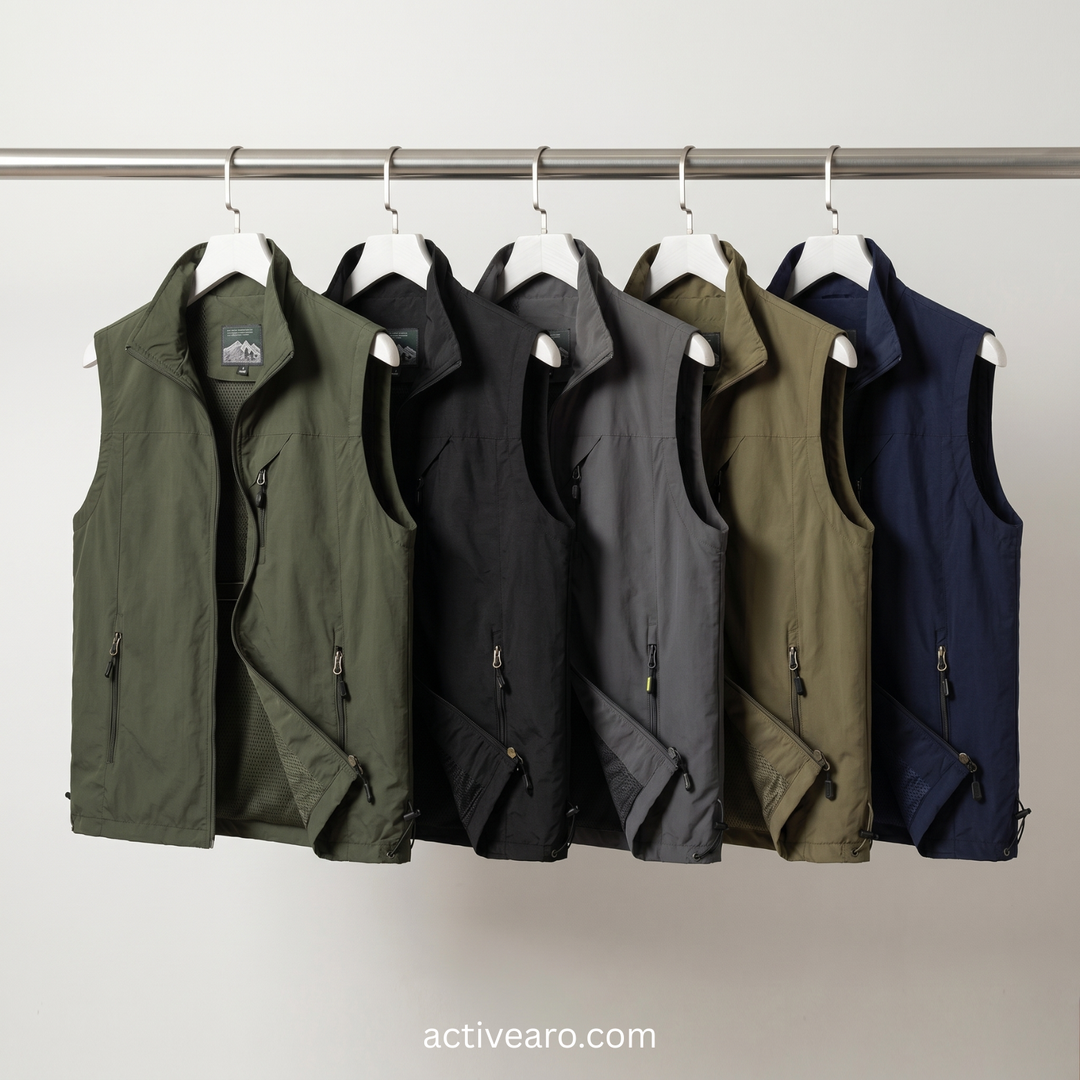 Lightweight Breathable Hiking Vest – Multi-Pocket Outdoor Layer