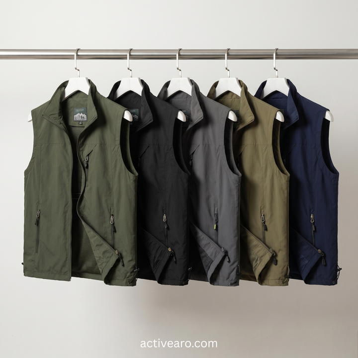 Lightweight Breathable Hiking Vest – Multi-Pocket Outdoor Layer