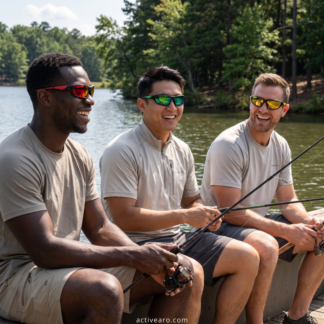 Polarized Sport Sunglasses – UV400 HD Wraparound Lenses for Fishing and Cycling
