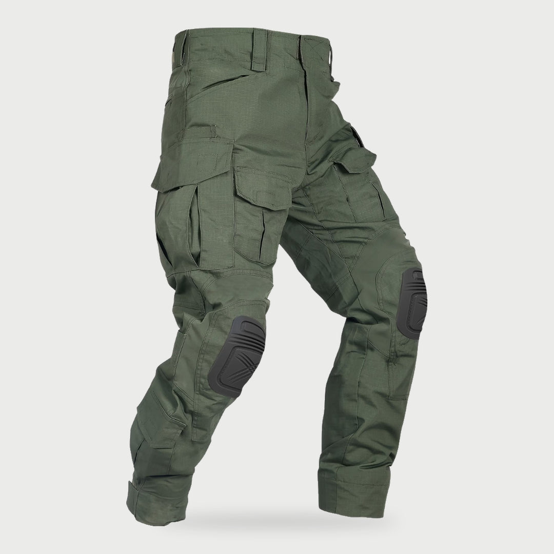 Men's work pants with knee pads in Army Green