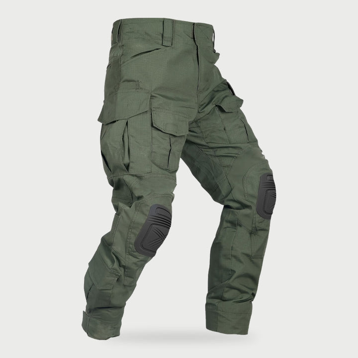 Men's work pants with knee pads in Army Green