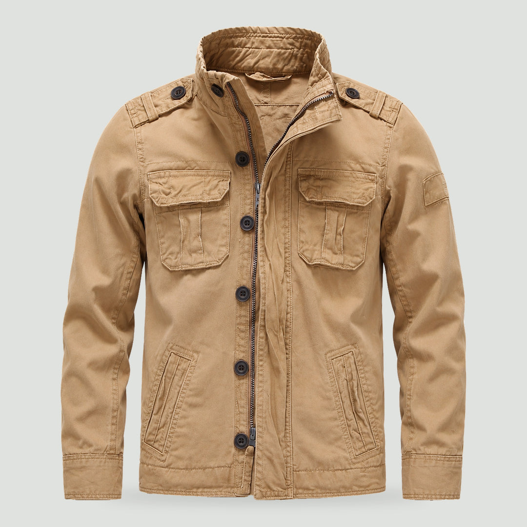 Men's military jacket in Khaki, front view