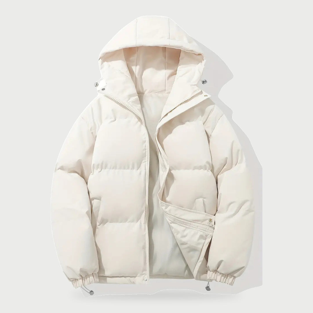 Women's quilted puffer jacket in White