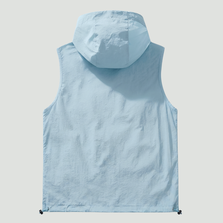 Lightweight Hooded Sleeveless Fishing Vest – Summer Outdoor Layer