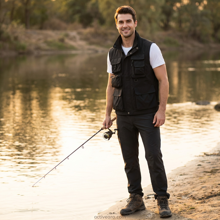 Men’s Lightweight Workwear Vest – Multi-Pocket Utility for Outdoor Use