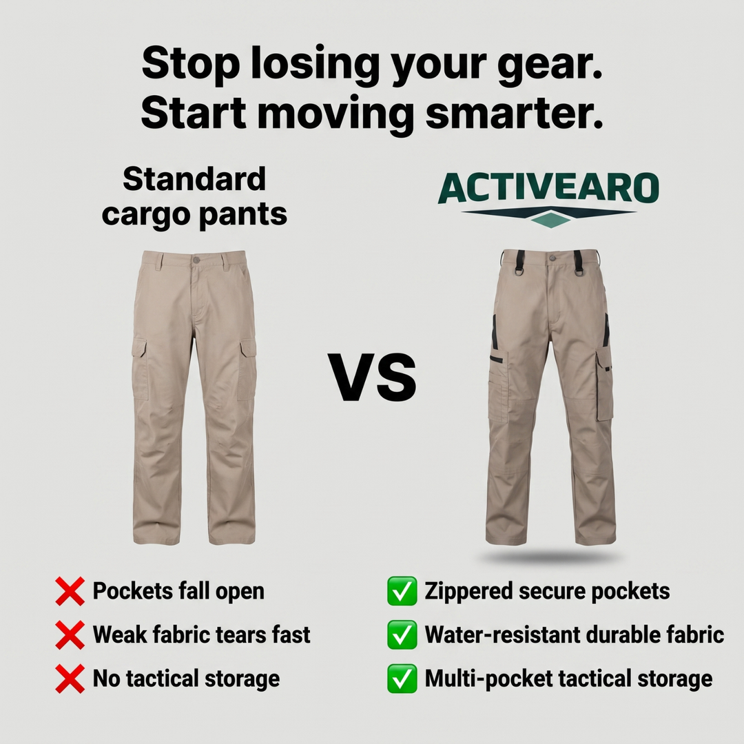 Men's Tactical Cargo Pants – Water-Resistant Polyester for Hunting and Fishing