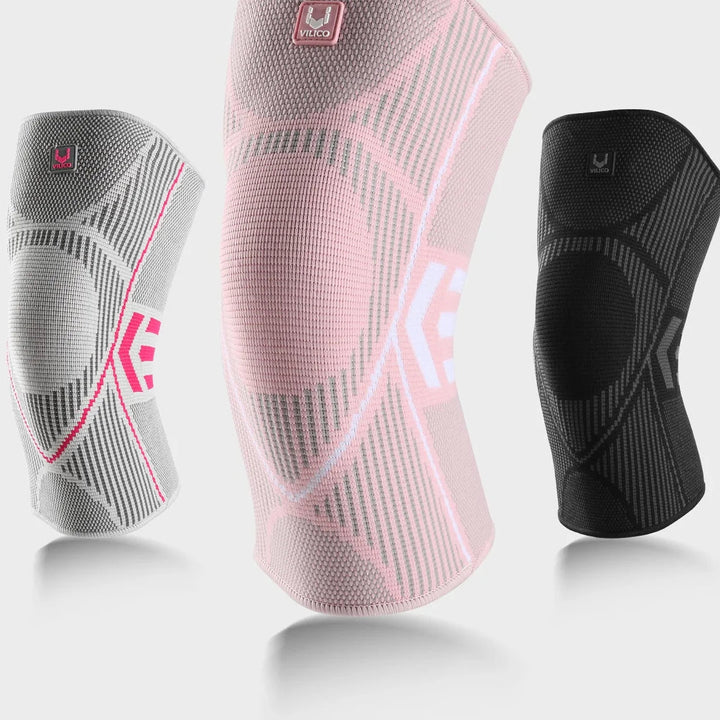 Knee sleeves in Gray, Pink and Black