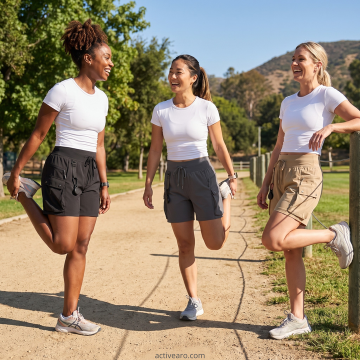 Women's Running and Hiking Shorts with Zippered Pockets – Quick-Dry Lightweight