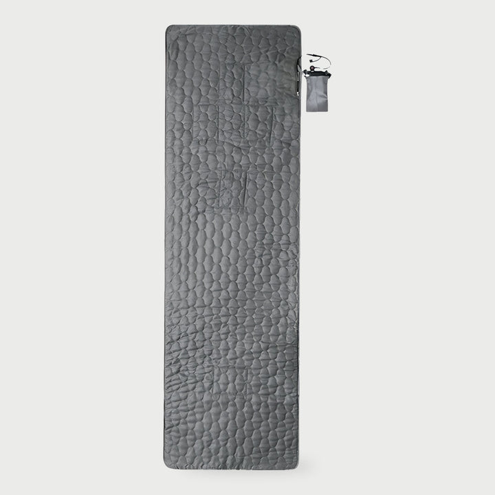 Heated sleeping pad in Charcoal Gray