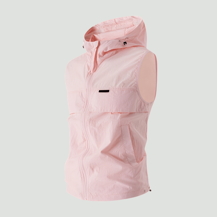 Lightweight Hooded Sleeveless Fishing Vest – Summer Outdoor Layer