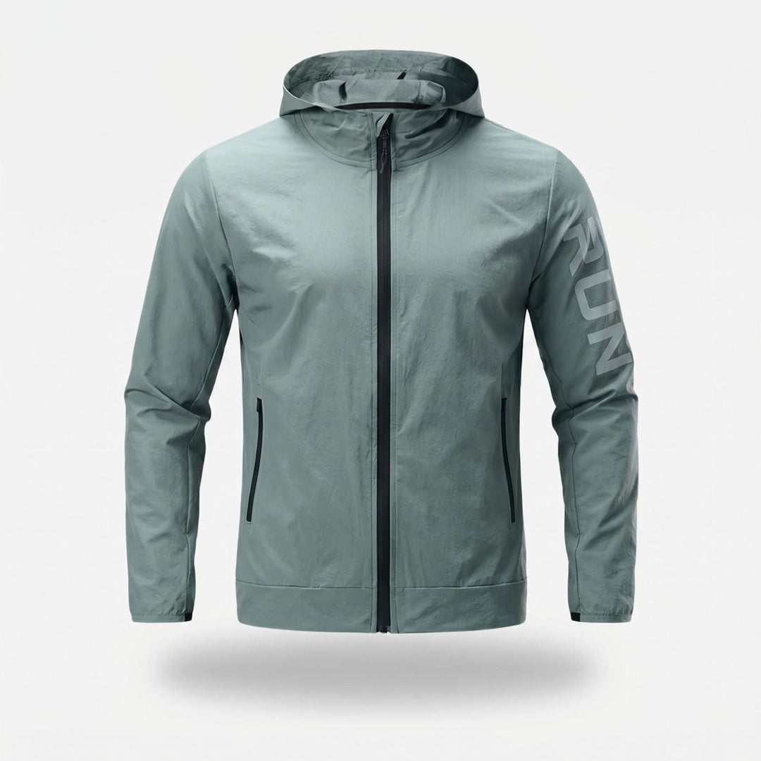 Men's Packable Running Jacket – Windproof Water-Resistant Shell for Outdoor Use
