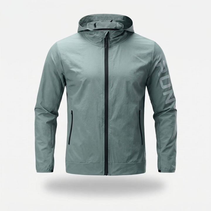 Men's Packable Running Jacket – Windproof Water-Resistant Shell for Outdoor Use