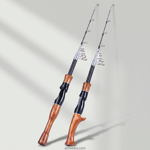5.2ft Telescopic Fishing Rod – Cork-Handle Fiberglass for Spinning and Casting