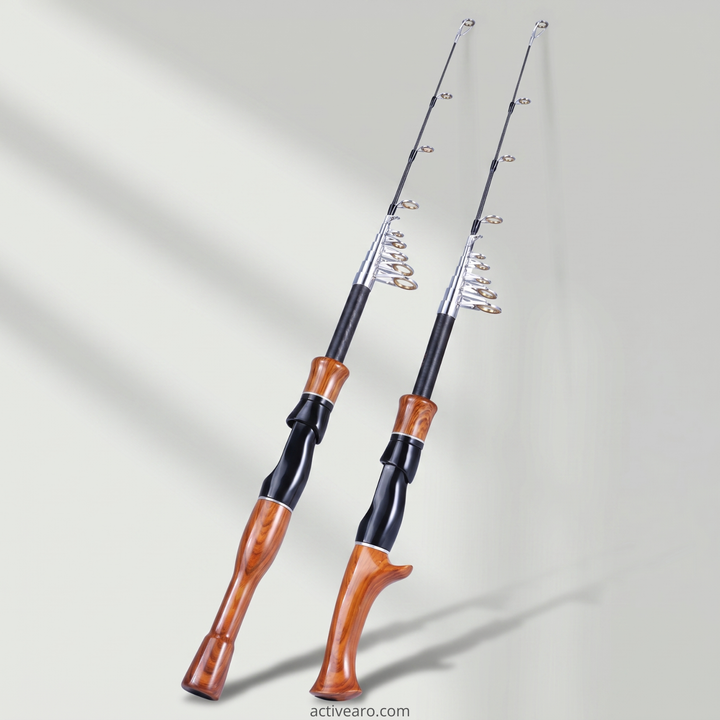 5.2ft Telescopic Fishing Rod – Cork-Handle Fiberglass for Spinning and Casting