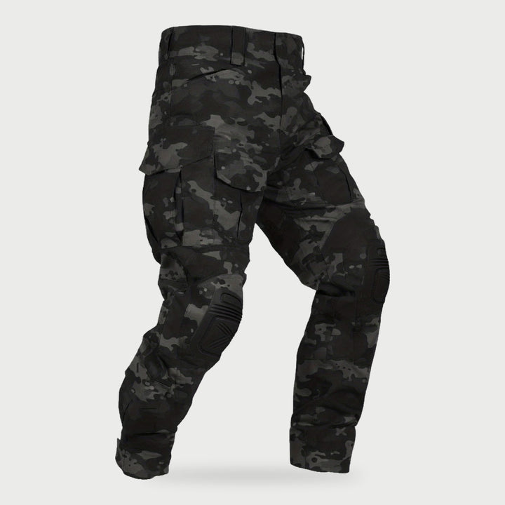 Men's work pants with knee pads in Dark Camo