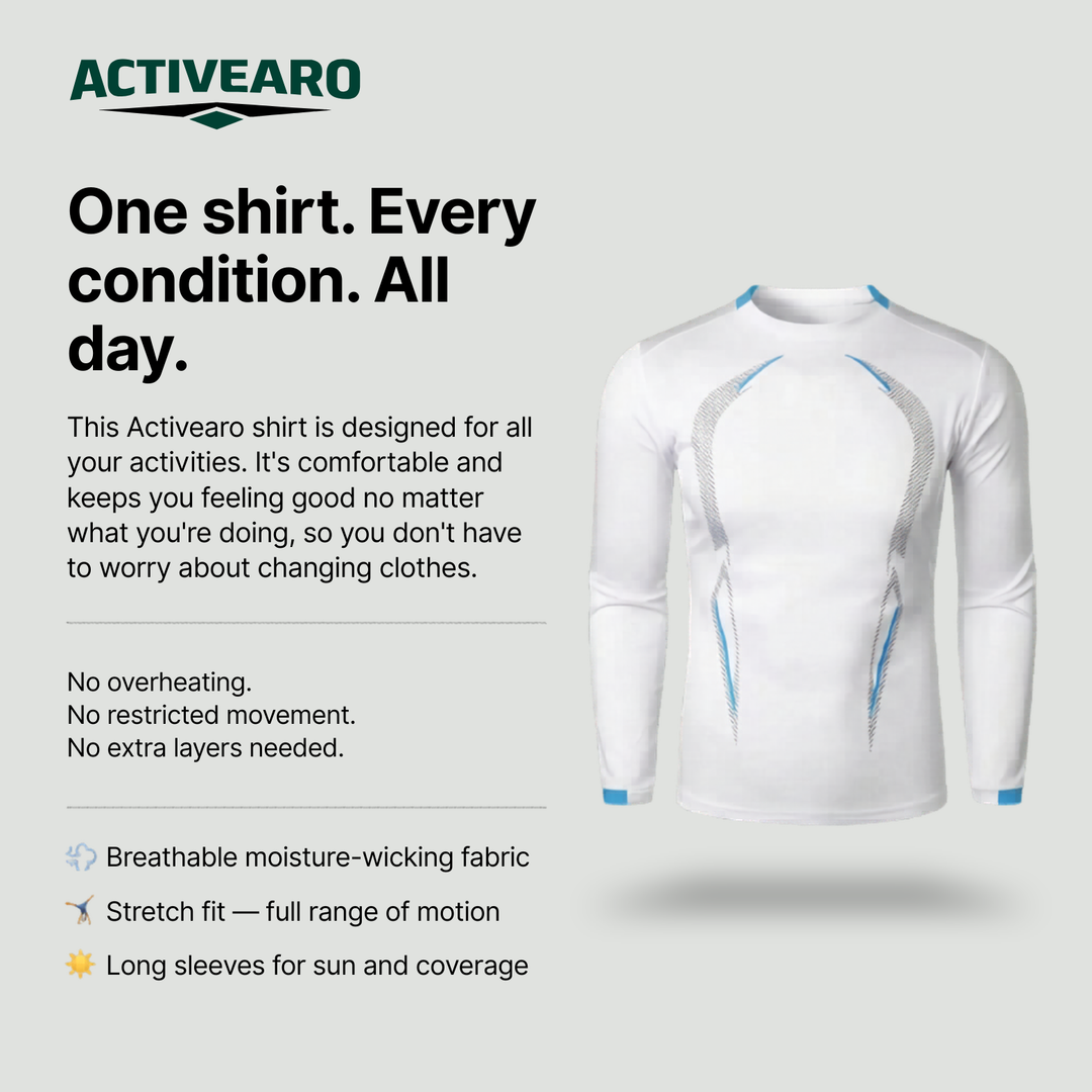 Men’s Breathable Long Sleeve Outdoor T Shirt – Lightweight Trail Layer