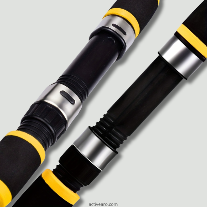 Telescopic Fishing Rod – 4.9ft and 5.6ft Fiberglass Baitcasting Pole for Lure Fishing
