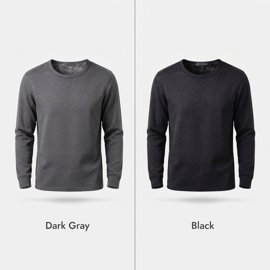 Men's thermal shirt in Dark Gray and Black