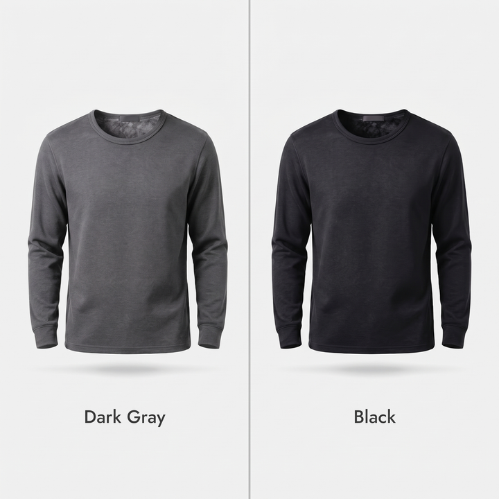Men's thermal shirt in Dark Gray and Black