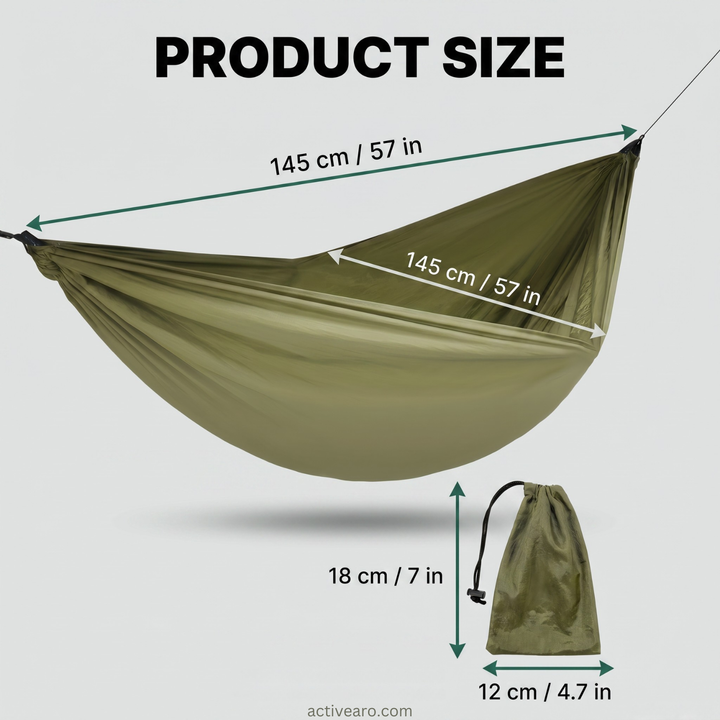 3in1 Camping Hammock with Mosquito Net and Sun Shelter, 440lb Nylon Double Hammock