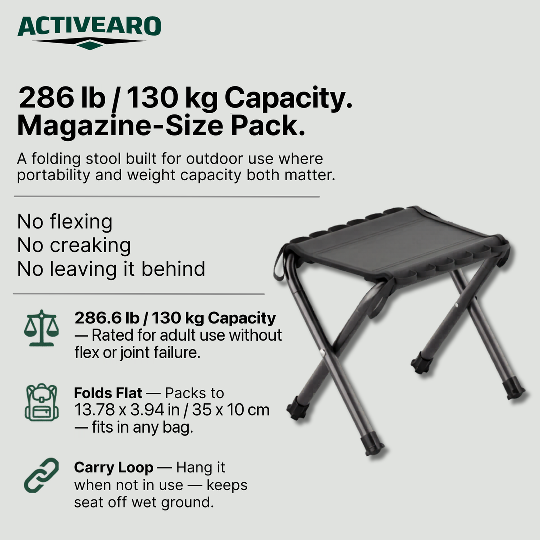 Portable Folding Stool – Lightweight Aluminium Stool for Camping and Fishing