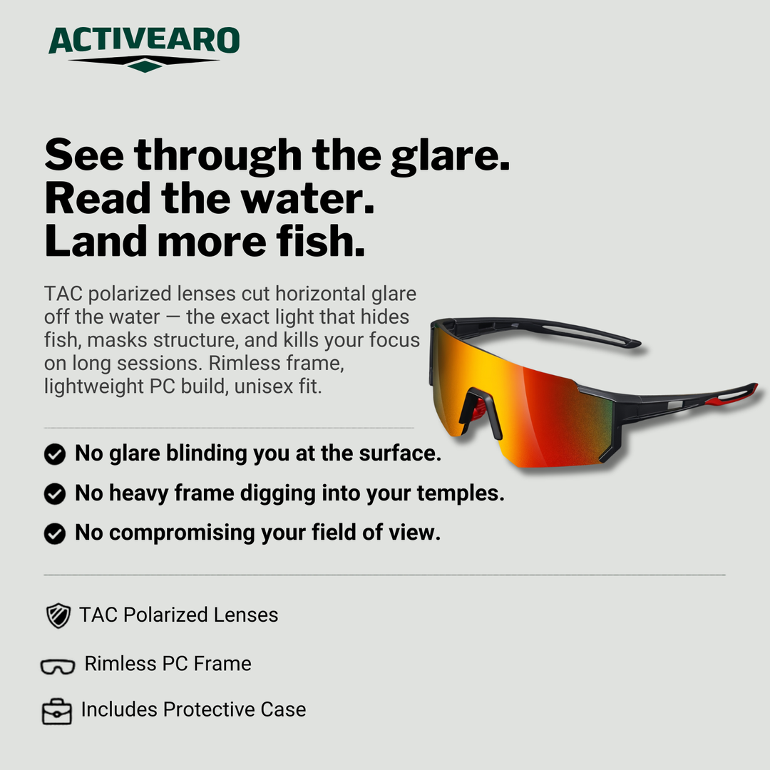 Polarized Fishing Sunglasses – Rimless TAC-Lens Eyewear for Anglers and Outdoor Use