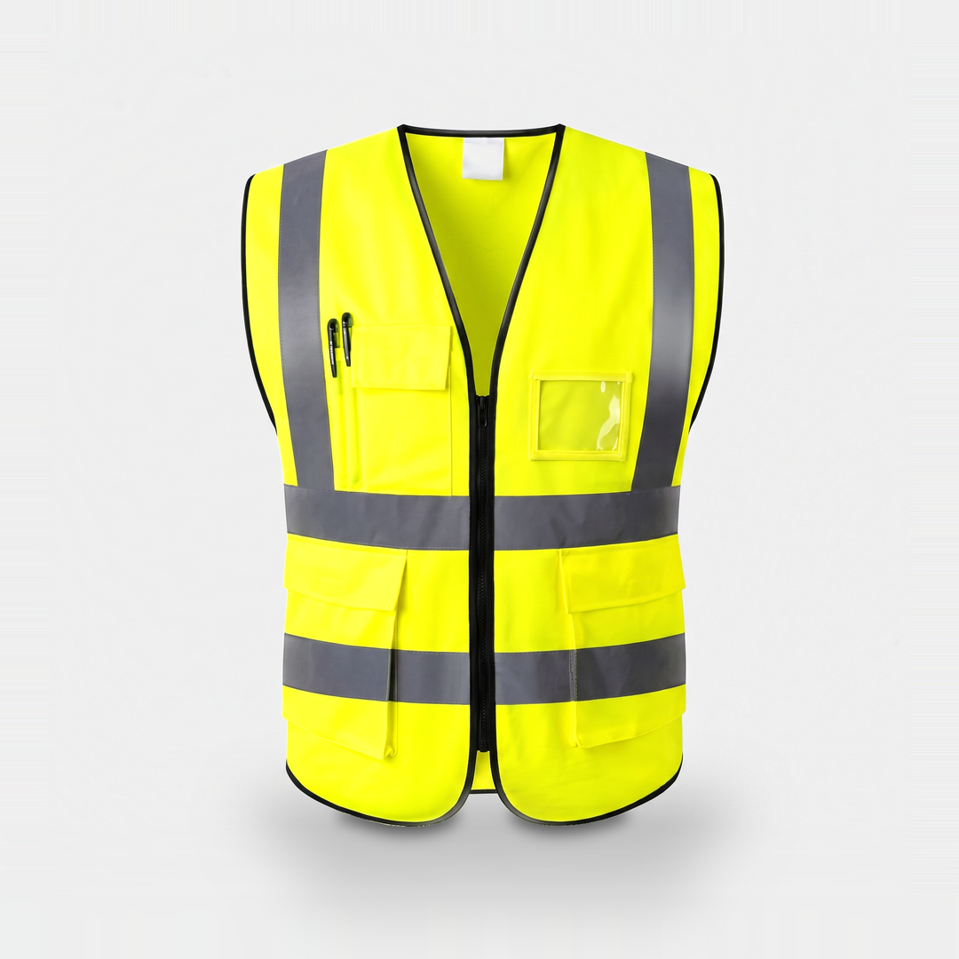 Hi-vis safety vest in Hi-Vis Yellow, front view