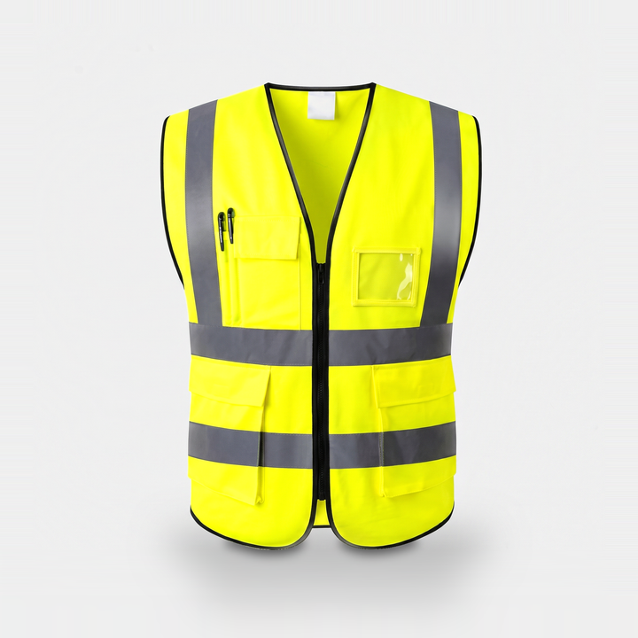 Hi-vis safety vest in Hi-Vis Yellow, front view