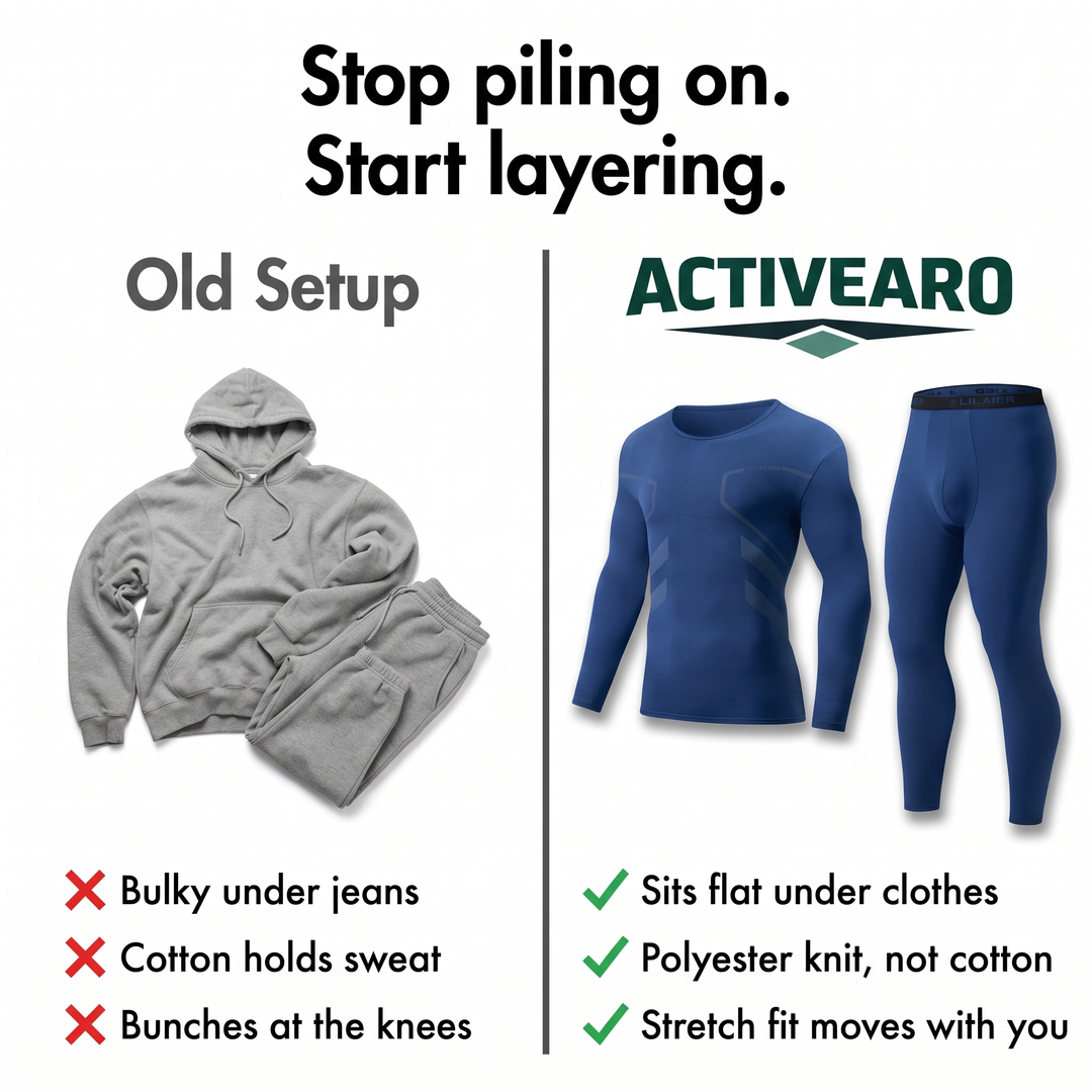 Thermal set compared with bulky cotton layers