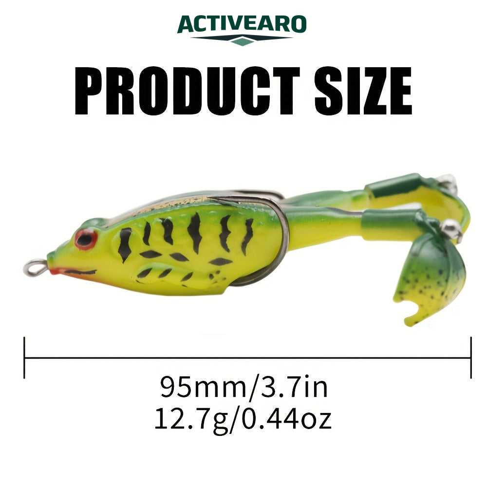 Surface frog fishing lure product size: 95 mm (3.7 in), 12.7 g (0.44 oz)
