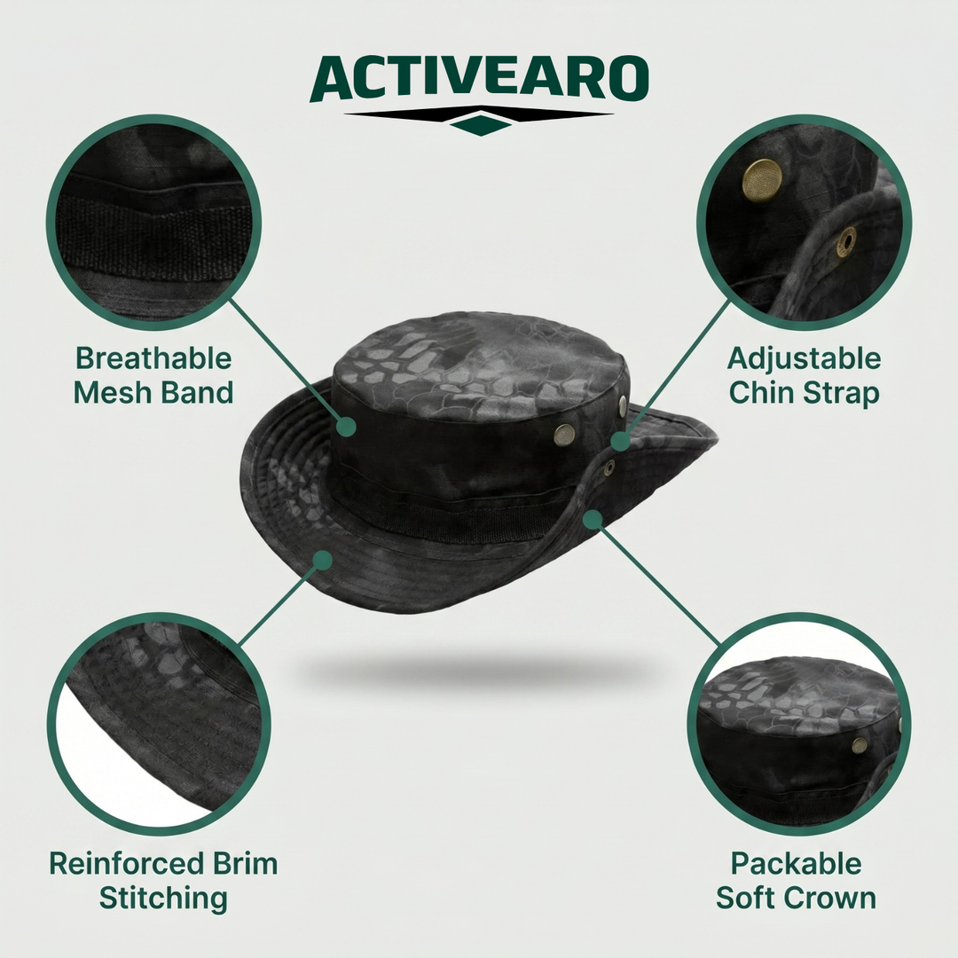 Breathable Lightweight Bush Hat – Packable Sun Protection for Outdoor Use