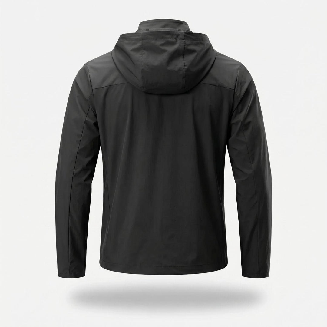 Men's Packable Running Jacket – Windproof Water-Resistant Shell for Outdoor Use