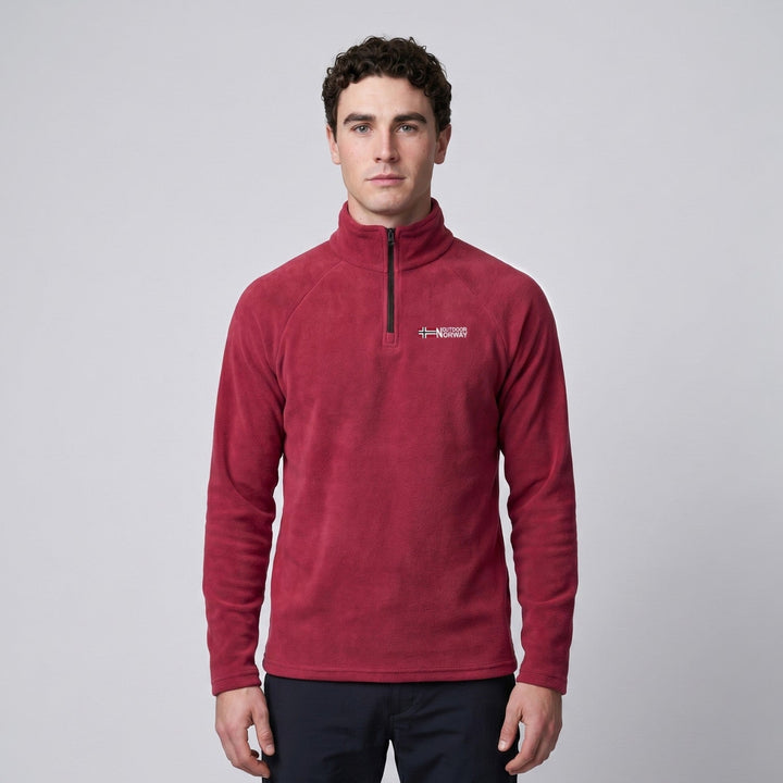 Men’s Quarter-Zip Fleece Pullover – Lightweight Outdoor Fleece Jumper for Hiking & Camping