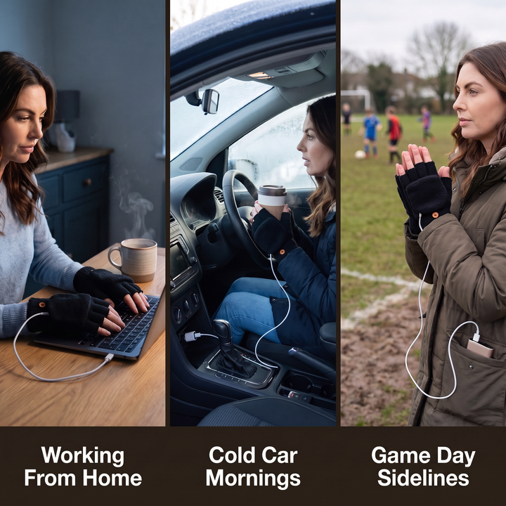 Heated gloves for working from home, cold car mornings and the game day sidelines