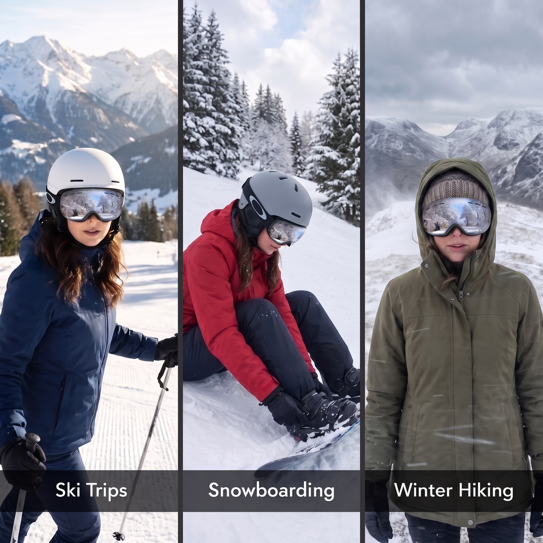 Ski goggles for ski holidays, snowboarding and winter hiking