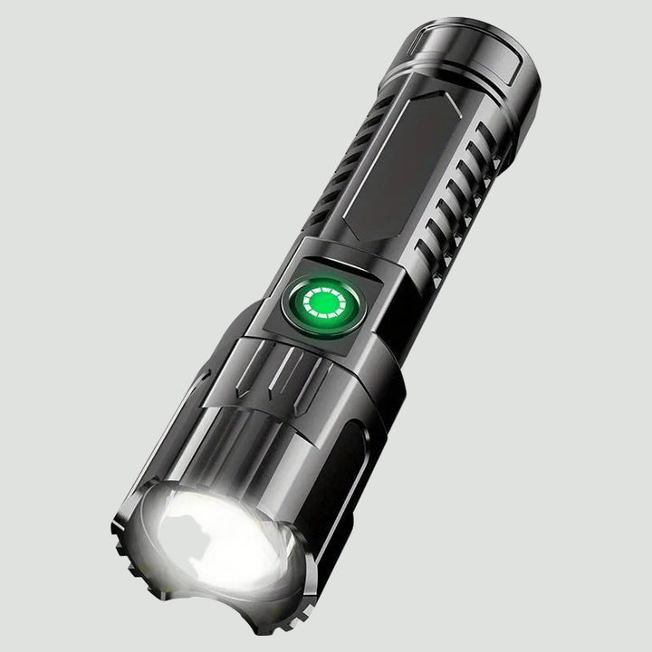 LED Long-Range Zoom Flashlight – USB Rechargeable Utility Torch