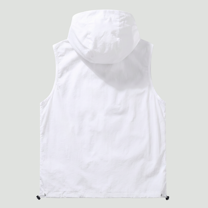 Lightweight Hooded Sleeveless Fishing Vest – Summer Outdoor Layer