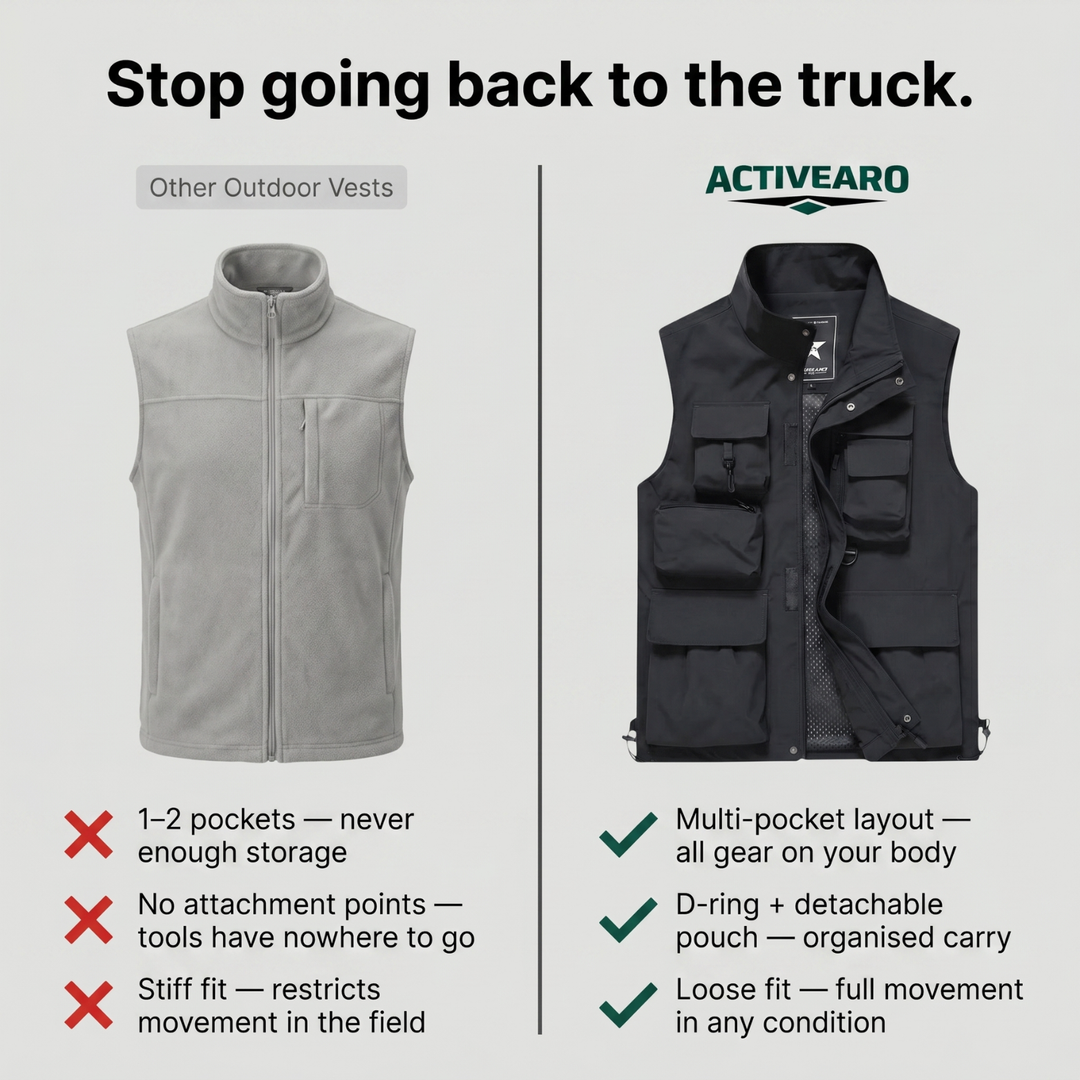 Men’s Lightweight Workwear Vest – Multi-Pocket Utility for Outdoor Use