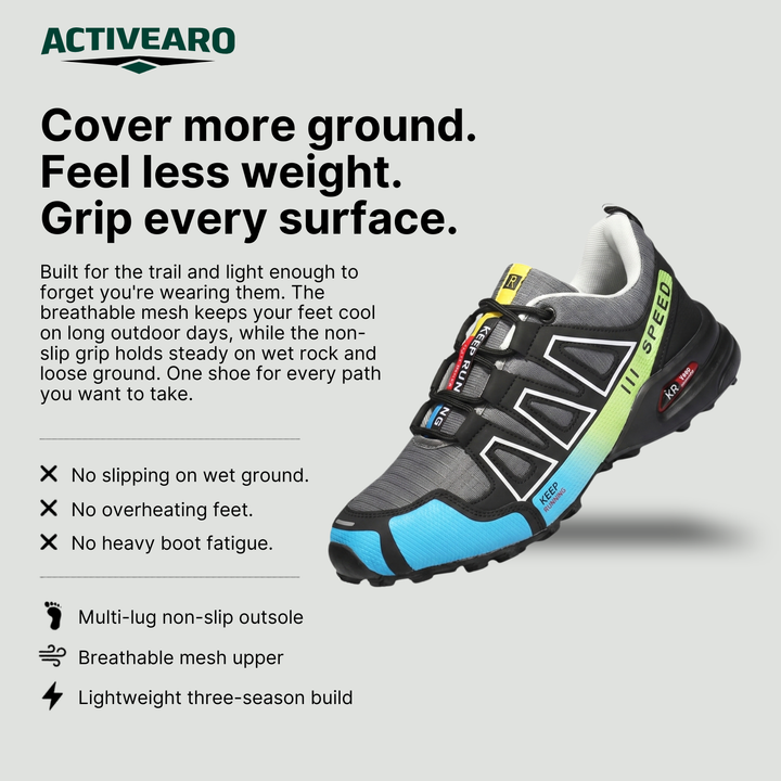 Mens Hiking Shoes Non Slip All Terrain - Outdoor Walking Shoes