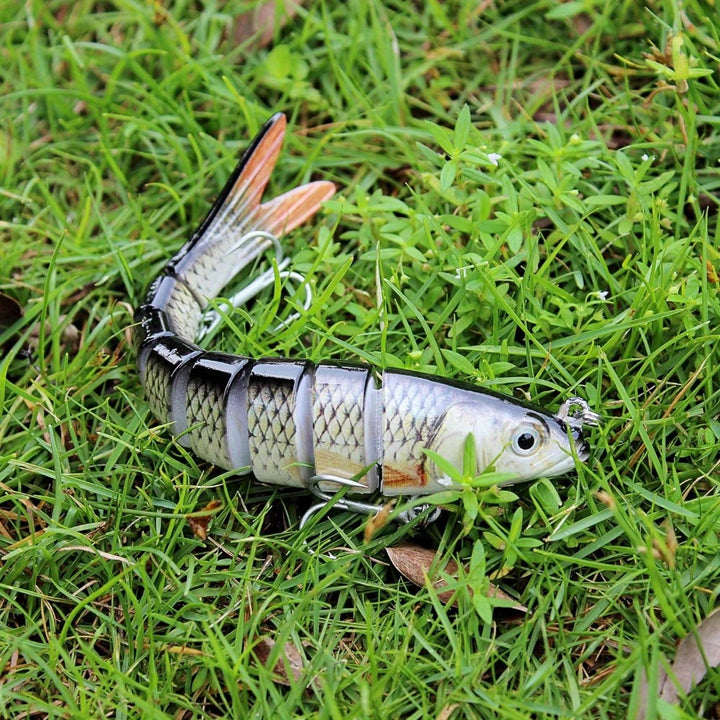 Multi-Jointed Slow-Sinking Swimbait – 4 in Fishing Lure for Bass Trout and Crappie