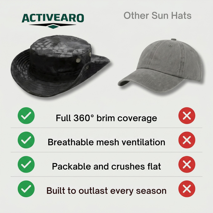 Breathable Lightweight Bush Hat – Packable Sun Protection for Outdoor Use
