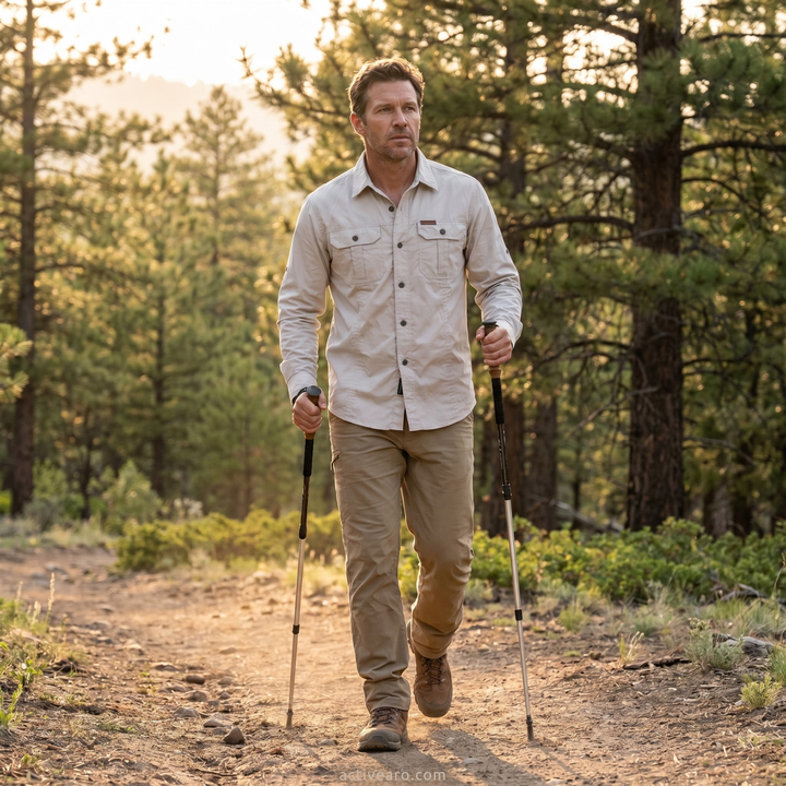 Lightweight Long-Sleeve Outdoor Shirt – Durable Cotton-Blend for Active Use