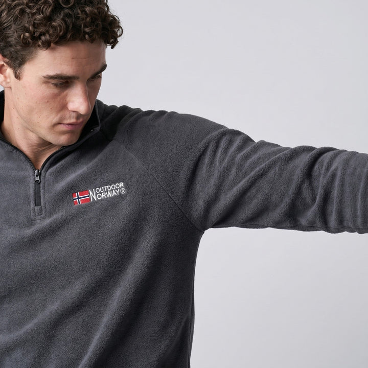 Men’s Quarter-Zip Fleece Pullover – Lightweight Outdoor Fleece Jumper for Hiking & Camping