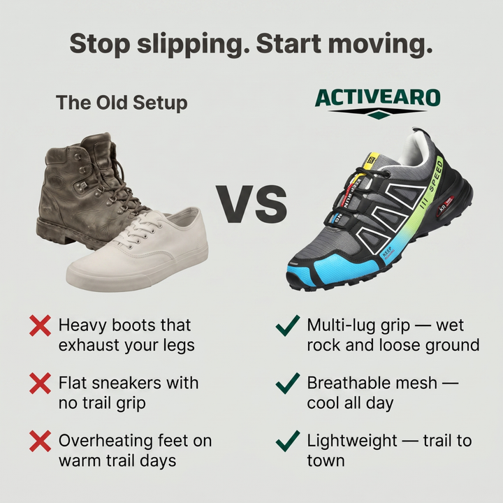 Mens Hiking Shoes Non Slip All Terrain - Outdoor Walking Shoes