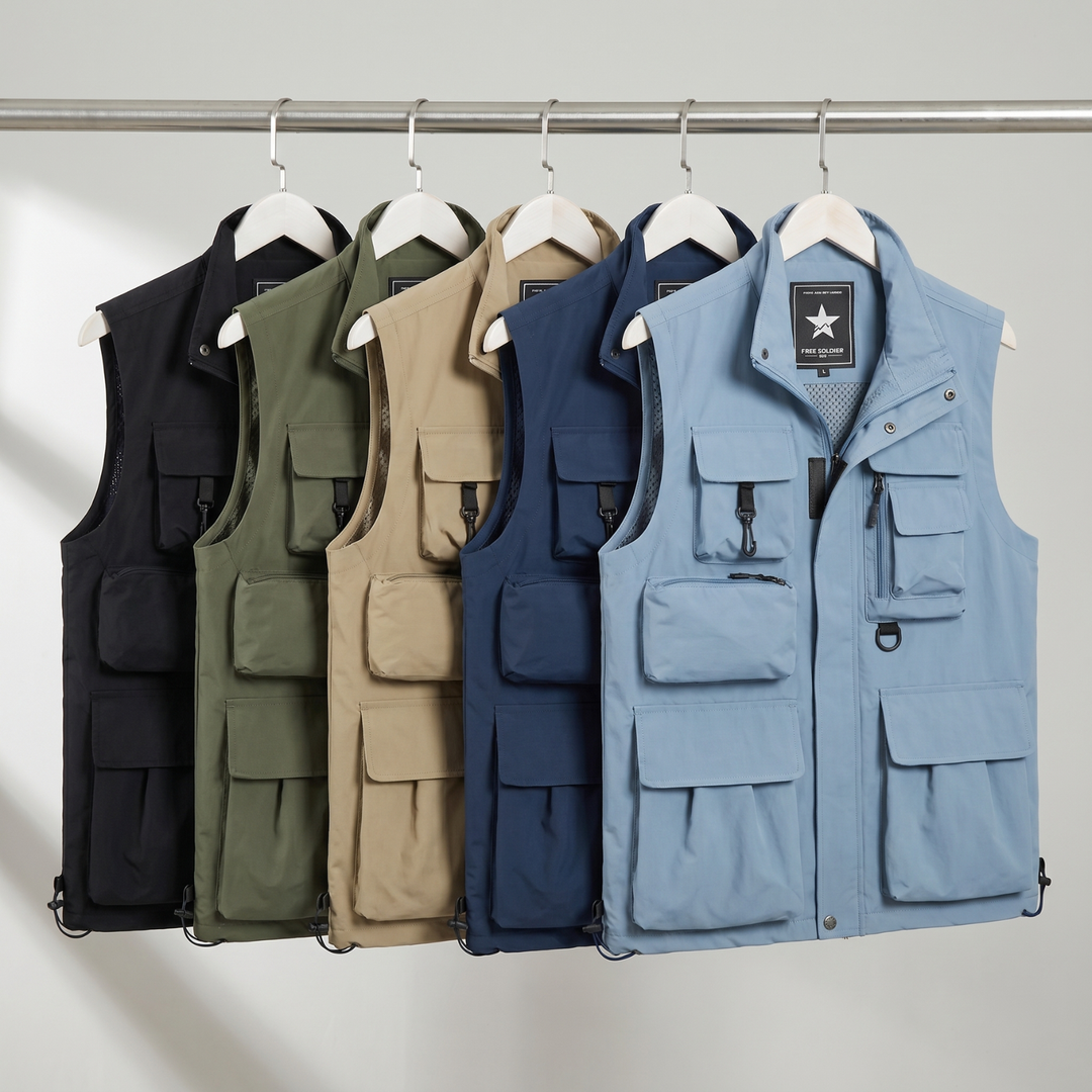 Men’s Lightweight Workwear Vest – Multi-Pocket Utility for Outdoor Use