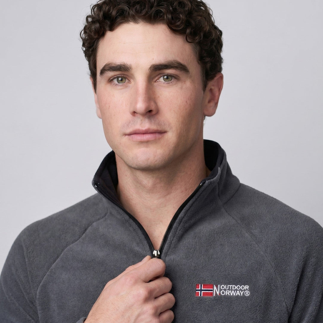 Men’s Quarter-Zip Fleece Pullover – Lightweight Outdoor Fleece Jumper for Hiking & Camping