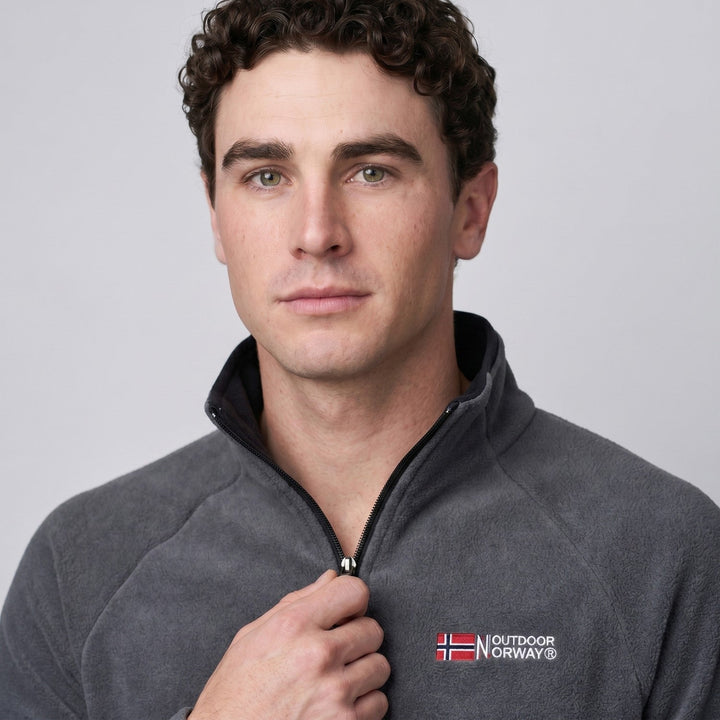Men’s Quarter-Zip Fleece Pullover – Lightweight Outdoor Fleece Jumper for Hiking & Camping