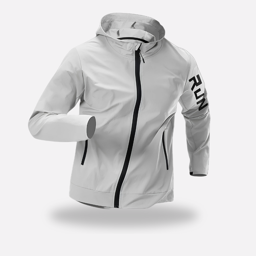 Men's Packable Running Jacket – Windproof Water-Resistant Shell for Outdoor Use