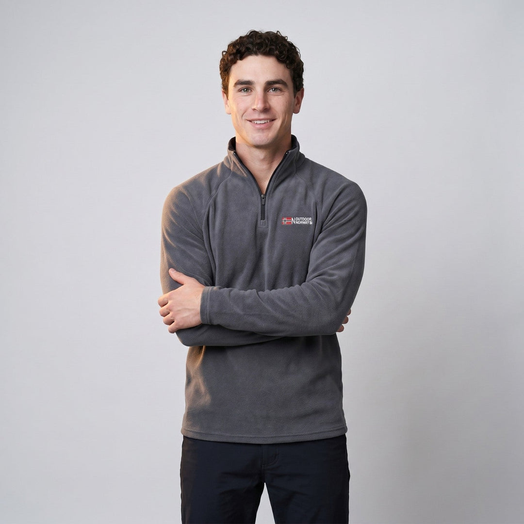 Men’s Quarter-Zip Fleece Pullover – Lightweight Outdoor Fleece Jumper for Hiking & Camping